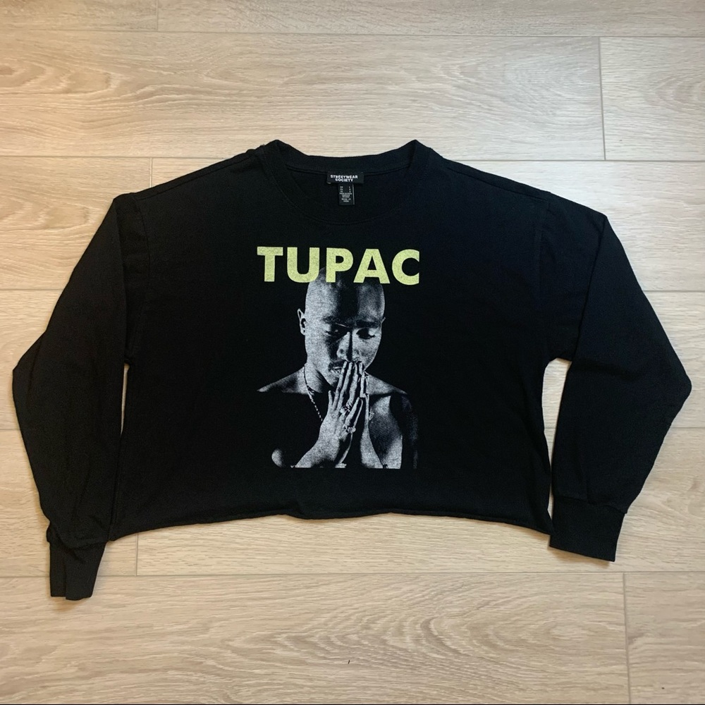 Tupac Sweater Shirt Crop Top praying hands